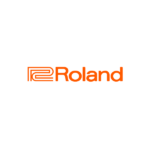 The image shows the Roland logo with an orange stylized “R” symbol on the left and the word “Roland” in orange text to the right, all on a white background.